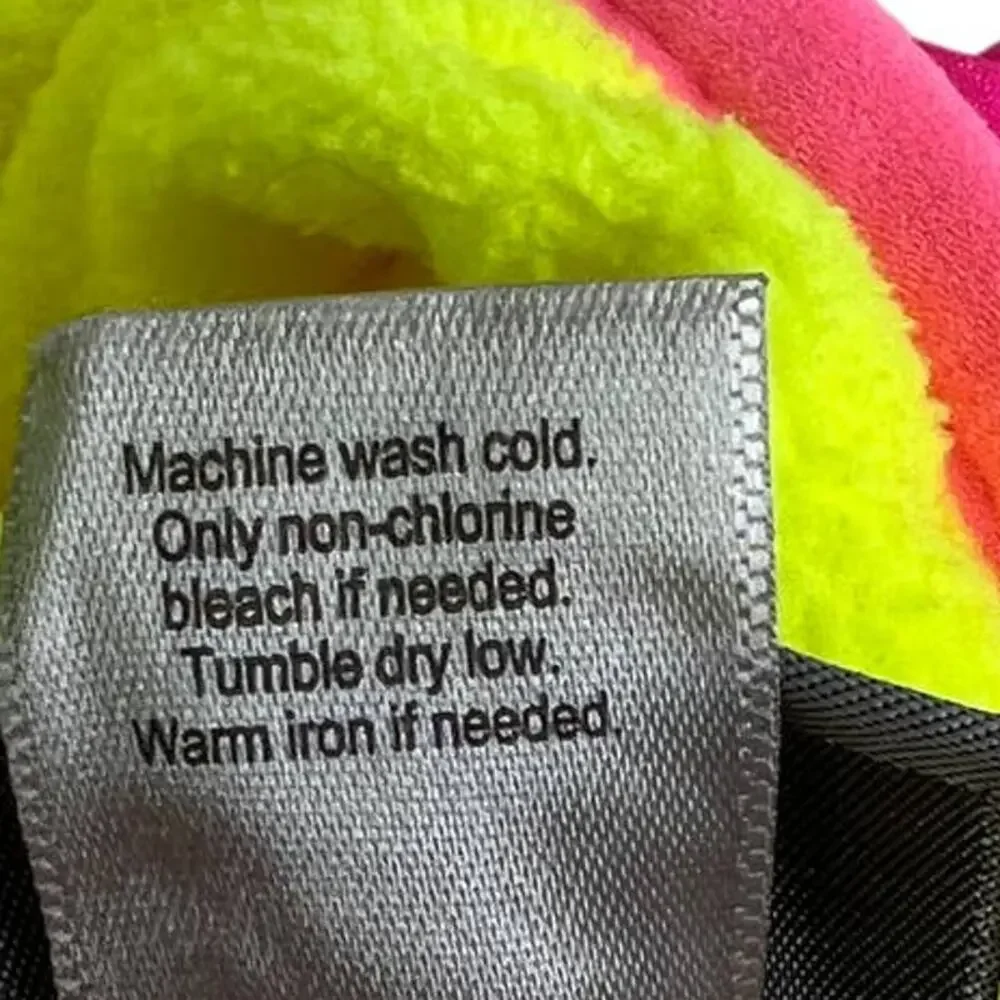 CHAMPION Hot Pink & Yellow Winter Puffer Jacket Sz 18M